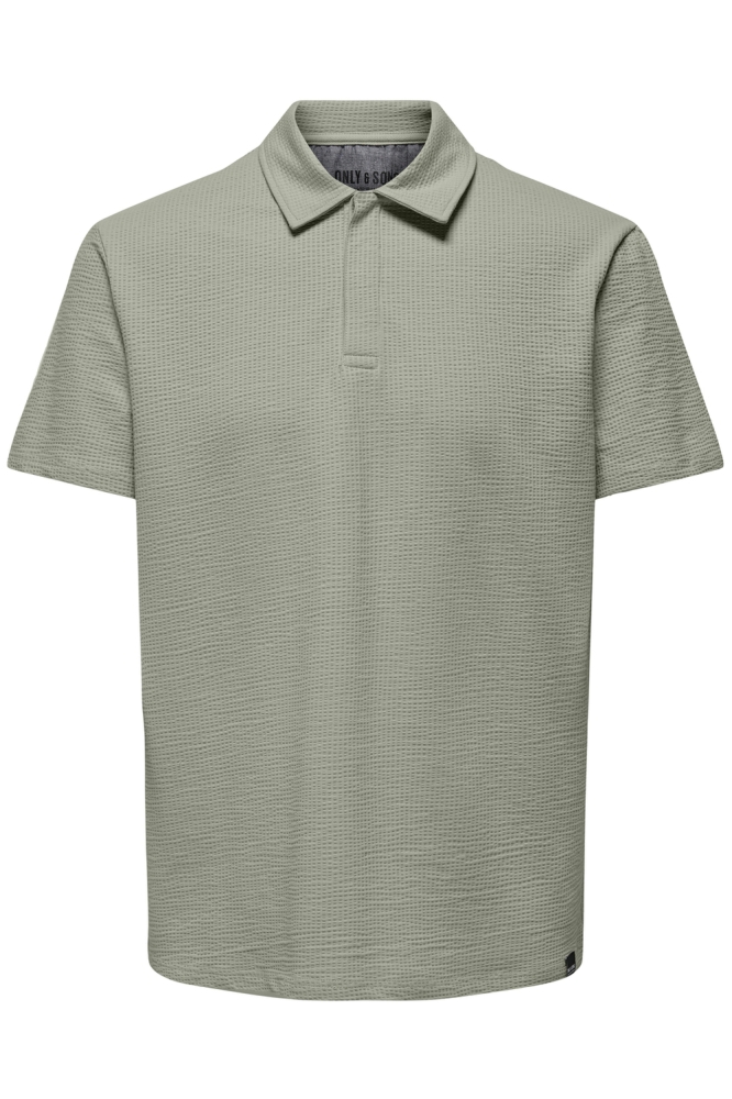 ONSKIAN LIFE REG SEERSUCKER SS POLO 22028694 SEAGRASS